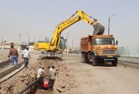 شروع احداث کانال هدایت آب‌های فصلی و سطحی در امیدیه