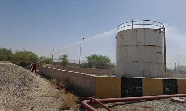 انجام مانور پدافند غیرعامل در مرکز انتقال نفت شهید لرستانی