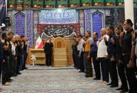مراسم شب سوم محرم در مسجد ولی‌عصر خارگ برپا گردید