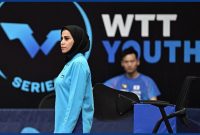 داوریِ بانوی کارمند امور ورزش پایانۀ خارگ در رقابتی جهانی
