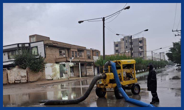 همکاری فعّال پتروشیمی‌ها و دفع آب‌های سطحی بندر امام (ره)